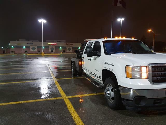 Tow Master Truck Parked in Office parking area in etobicoke