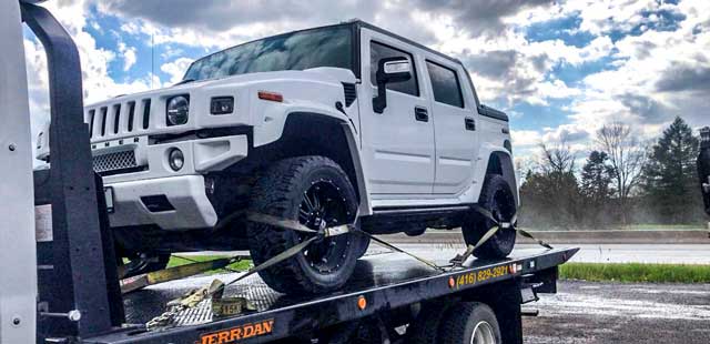 Luxury Vehicle Safe Towing by Tow Master in Markham